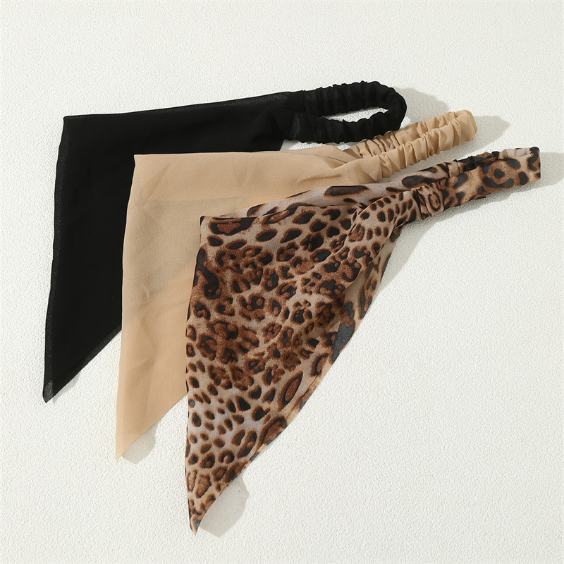 Vacances Style Moderne Léopard Chiffon Foulard display picture 3