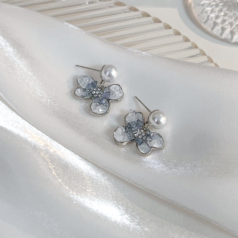 1 Pair Sweet Flower Plating Alloy White Gold Plated Ear Studs display picture 6