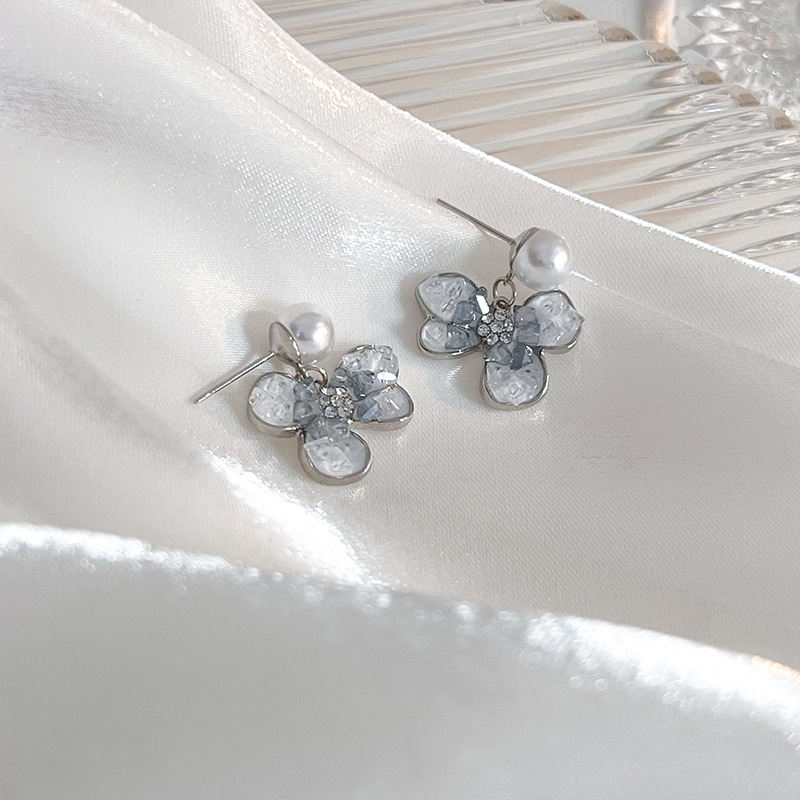 1 Pair Sweet Flower Plating Alloy White Gold Plated Ear Studs display picture 7