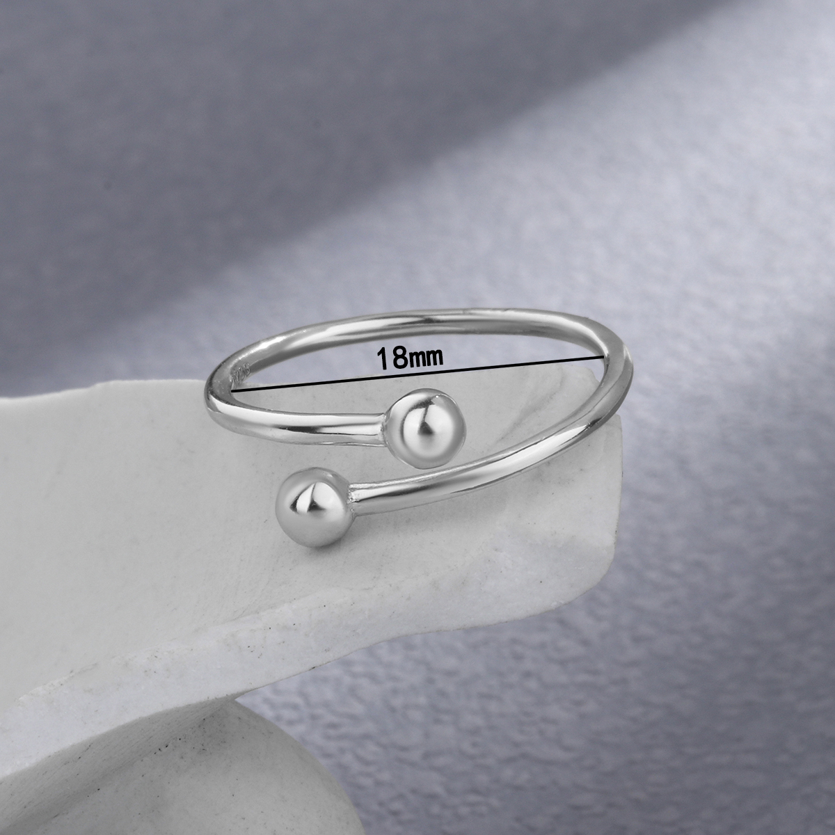 Dame Einfacher Stil Kreis Sterling Silber Überzug Offener Ring display picture 1