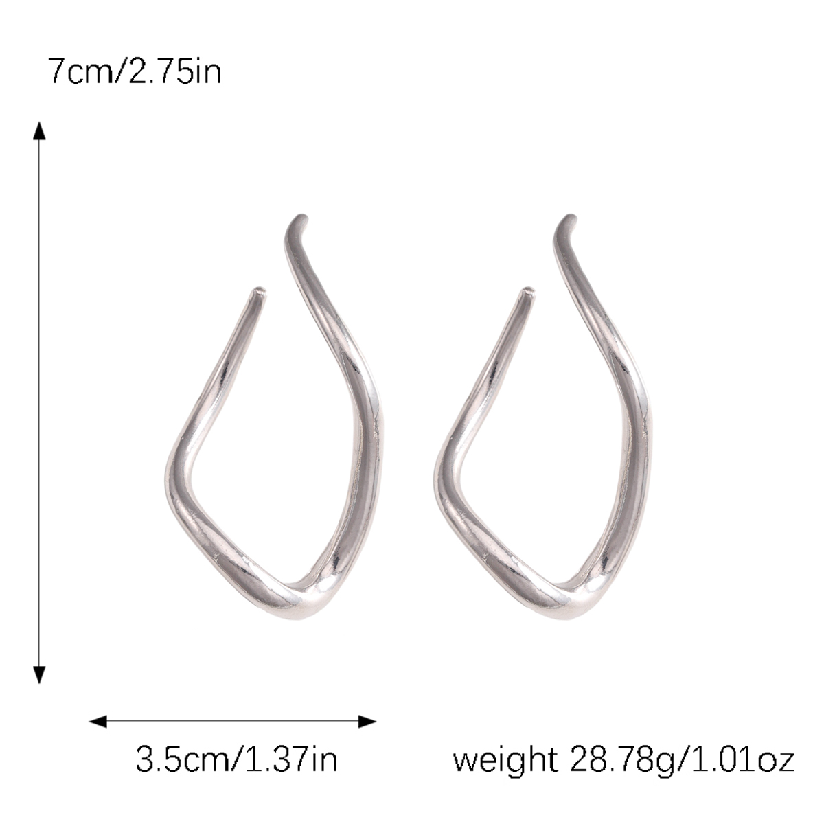 Wholesale Jewelry Simple Style Solid Color Alloy Gold Plated Silver Plated Plating Ear Studs display picture 1