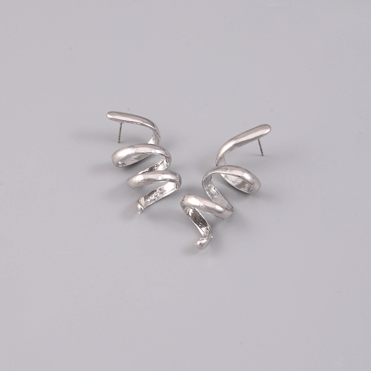 1 Piece Simple Style Commute Spiral Plating Alloy Gold Plated Silver Plated Ear Studs display picture 2