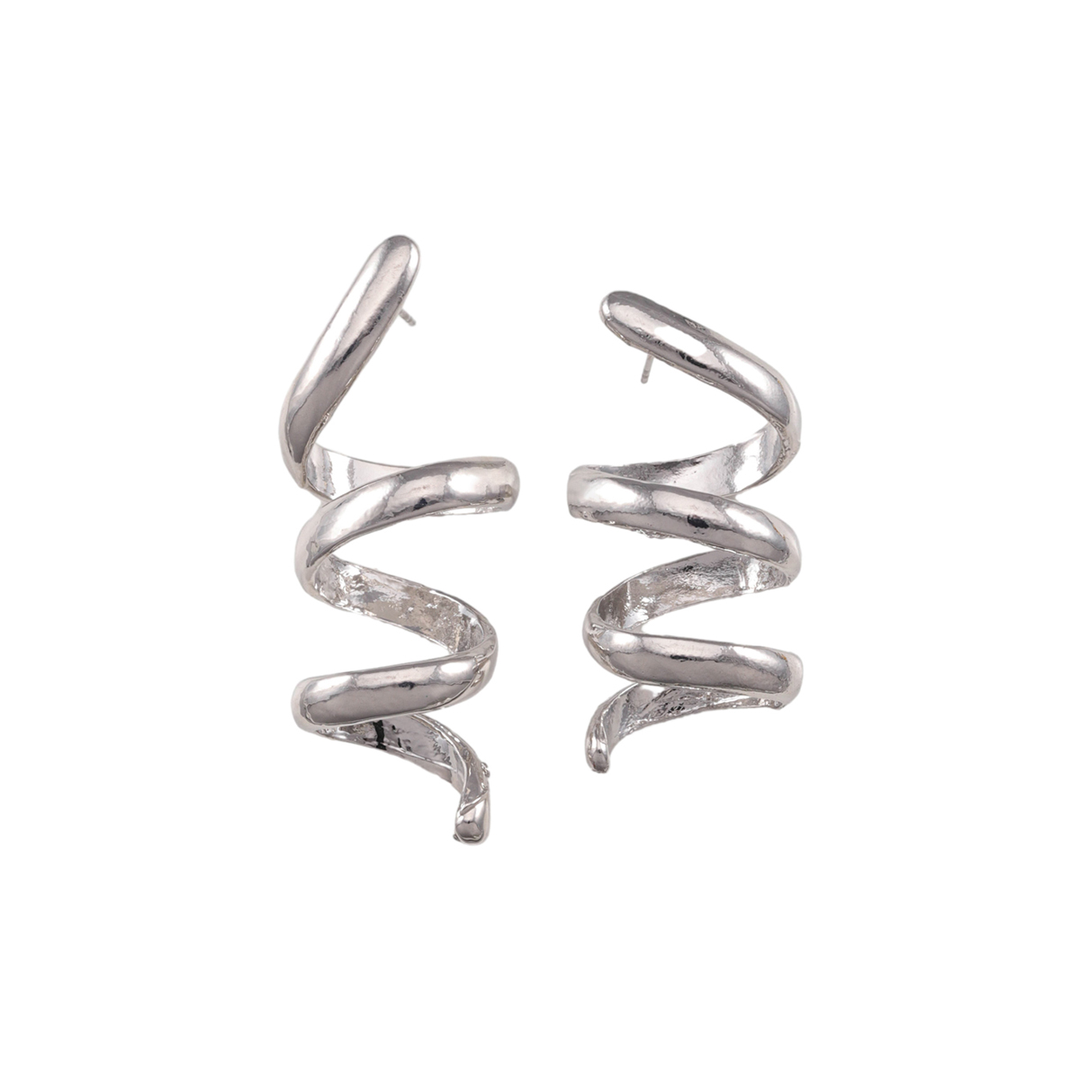 1 Piece Simple Style Commute Spiral Plating Alloy Gold Plated Silver Plated Ear Studs display picture 4