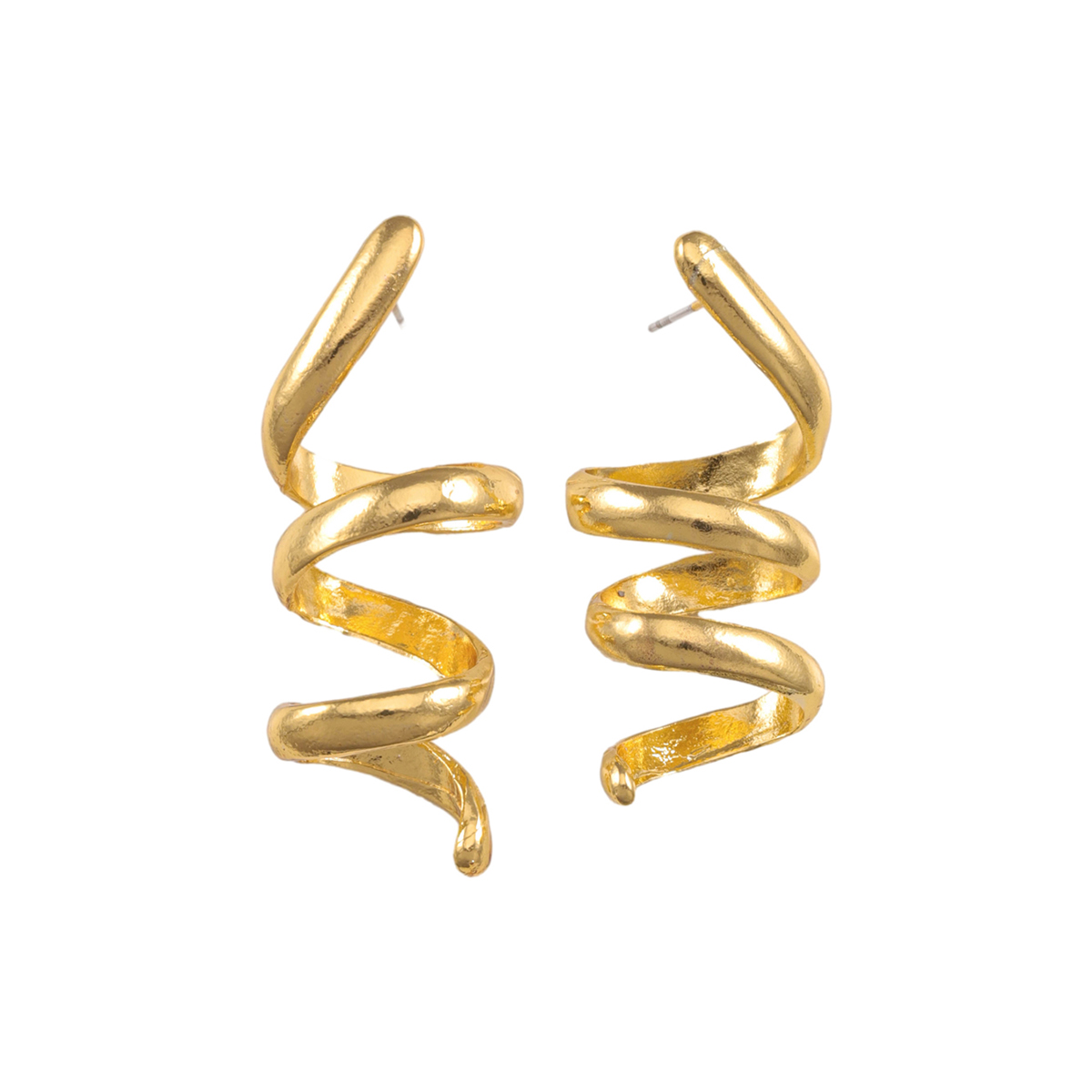 1 Piece Simple Style Commute Spiral Plating Alloy Gold Plated Silver Plated Ear Studs display picture 5