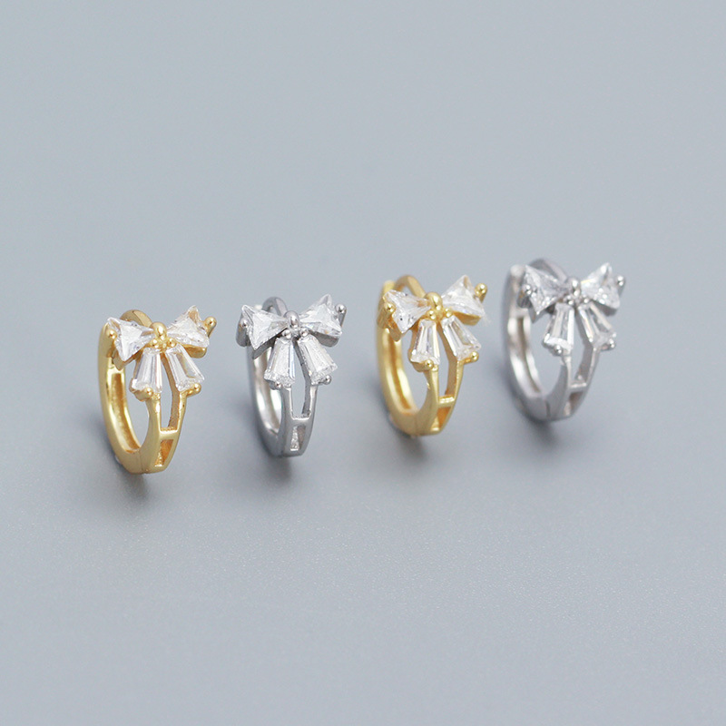 1 Pair Ig Style Bow Knot Plating Sterling Silver Ear Clip display picture 10