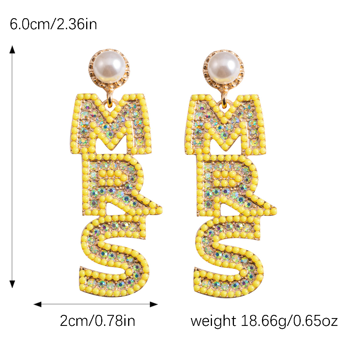 1 Pair Nordic Style Korean Style Letter Plating Inlay Alloy Rhinestones Pearl Beads Gold Plated Drop Earrings display picture 1