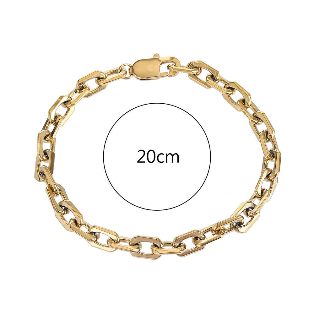 Simple Style Streetwear Solid Color Stainless Steel Titanium Steel Plating 18k Gold Plated Gold Plated Bracelets display picture 1