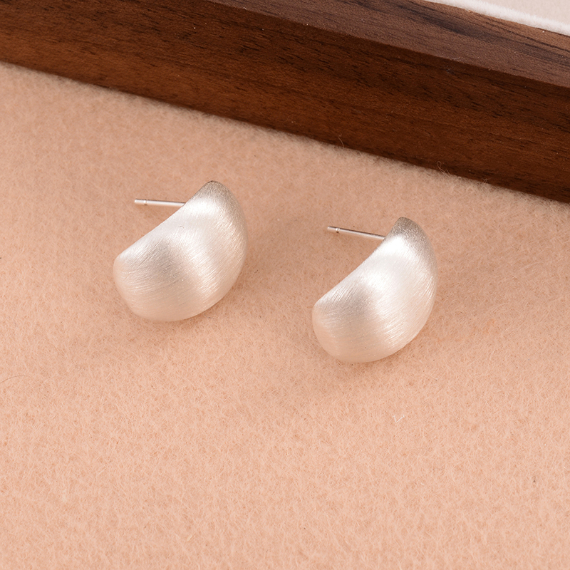 1 Pair Simple Style Solid Color Plating Copper Ear Studs display picture 2