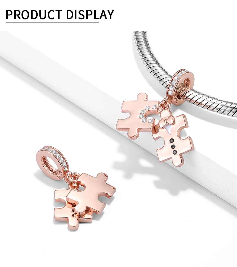 Sweet Simple Style Bow Knot Sterling Silver Plating Inlay Zircon Rose Gold Plated Charms display picture 5