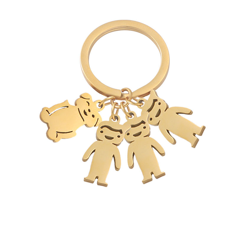 Cute Simple Style Animal Cartoon Character Titanium Steel Plating None 18K Gold Plated Keychain display picture 23