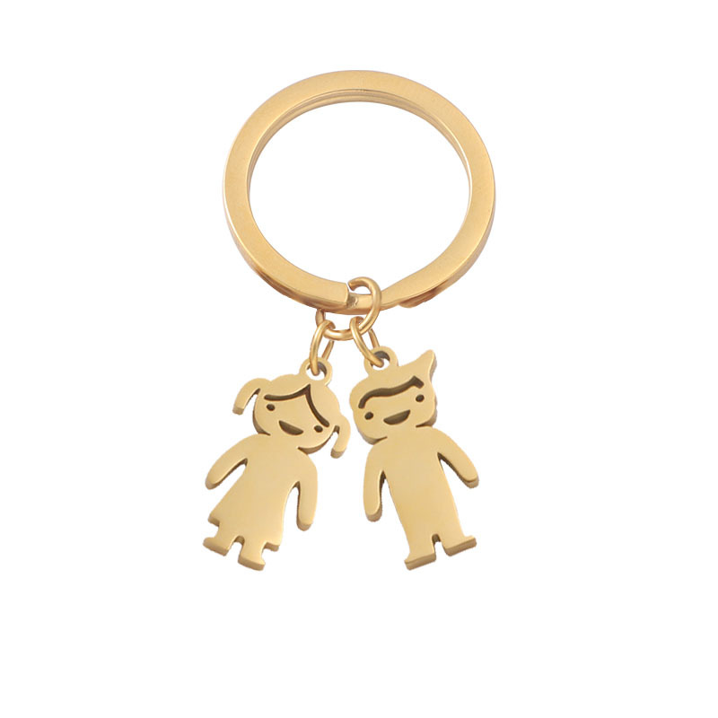 Cute Simple Style Animal Cartoon Character Titanium Steel Plating None 18K Gold Plated Keychain display picture 28