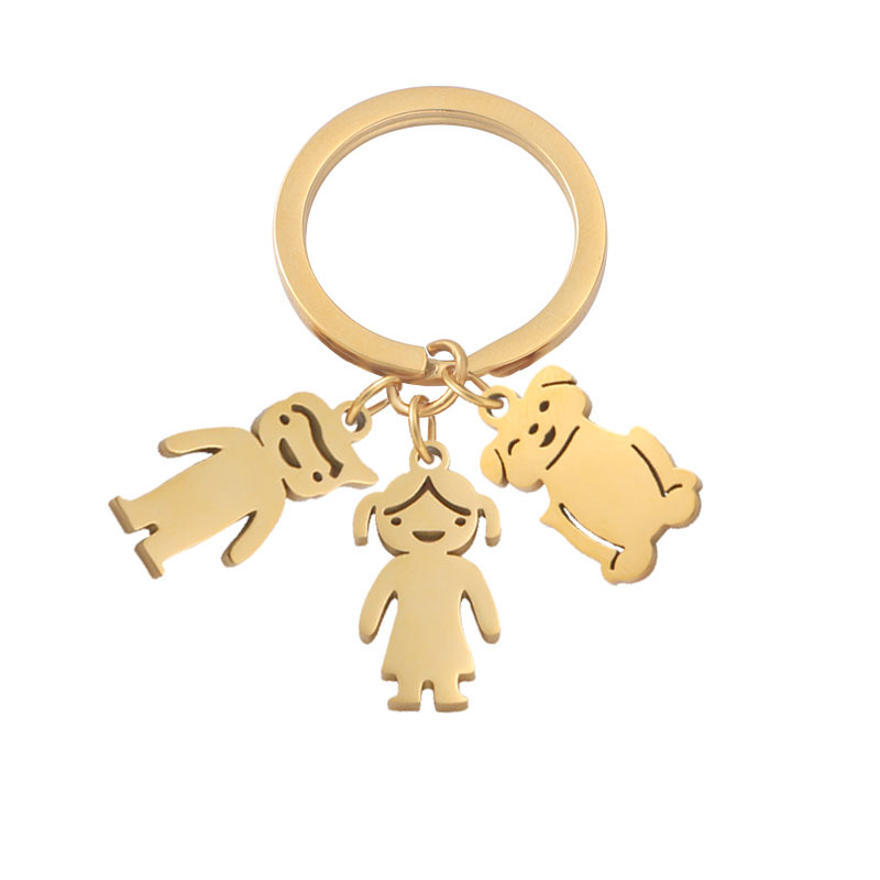 Cute Simple Style Animal Cartoon Character Titanium Steel Plating None 18K Gold Plated Keychain display picture 29