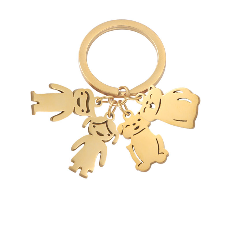 Cute Simple Style Animal Cartoon Character Titanium Steel Plating None 18K Gold Plated Keychain display picture 30