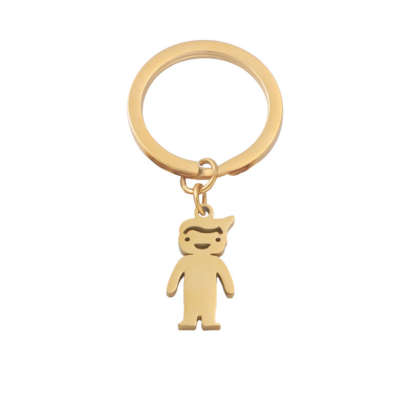 Cute Simple Style Animal Cartoon Character Titanium Steel Plating None 18K Gold Plated Keychain display picture 32