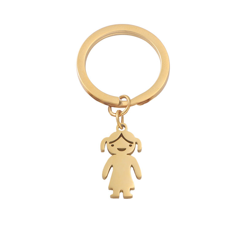 Cute Simple Style Animal Cartoon Character Titanium Steel Plating None 18K Gold Plated Keychain display picture 40