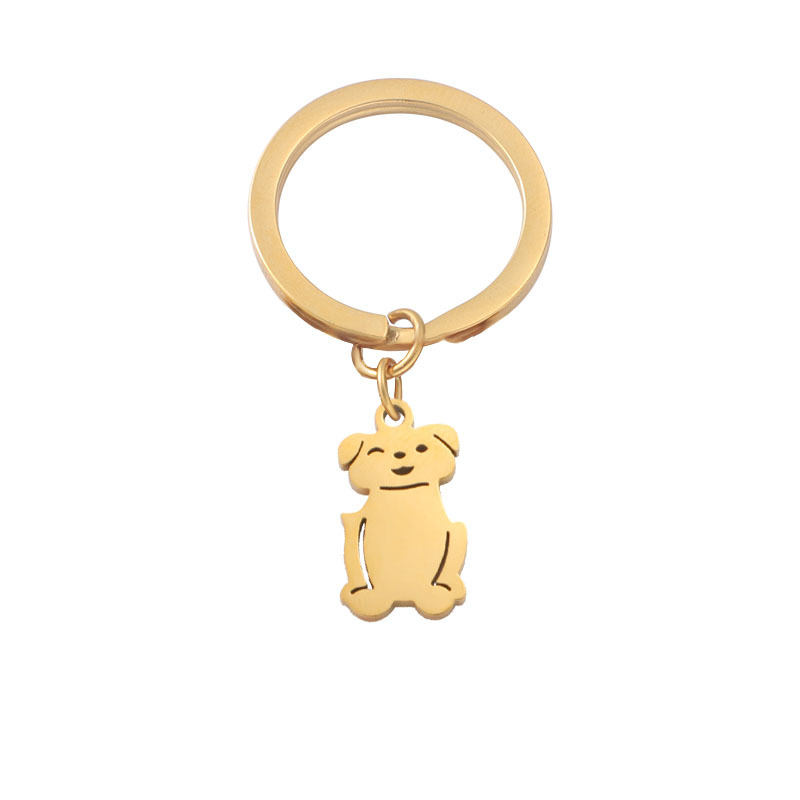 Cute Simple Style Animal Cartoon Character Titanium Steel Plating None 18K Gold Plated Keychain display picture 52