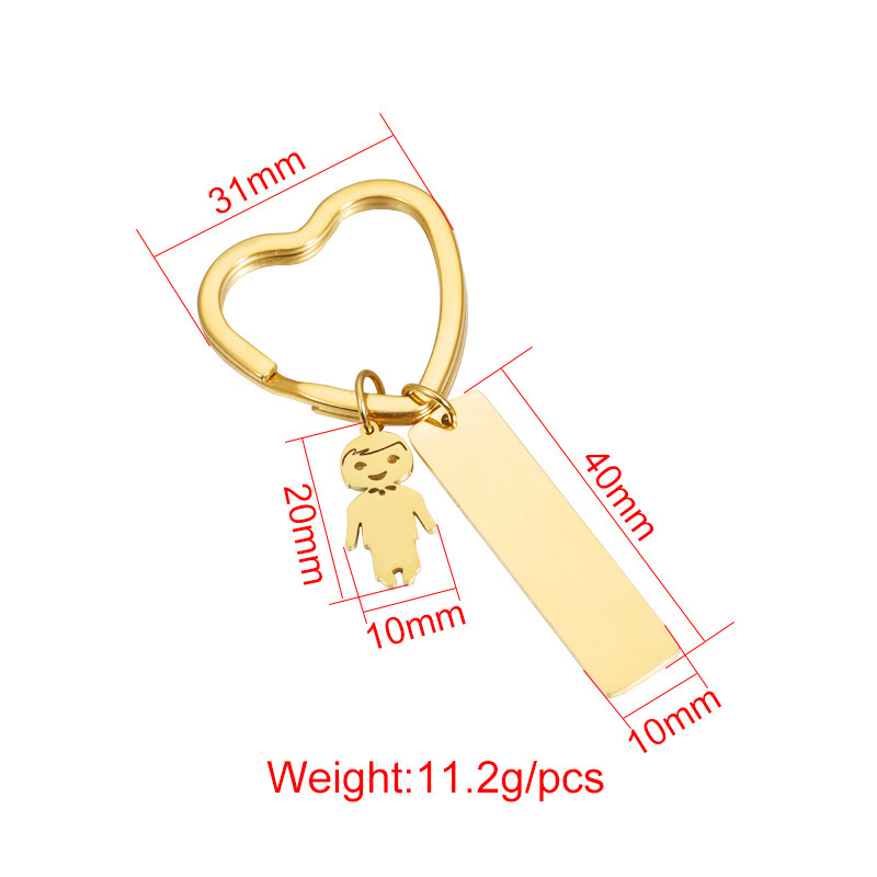 Einfacher Stil Herzform Rostfreier Stahl Keiner Unisex Taschenanhänger Schlüsselbund display picture 1