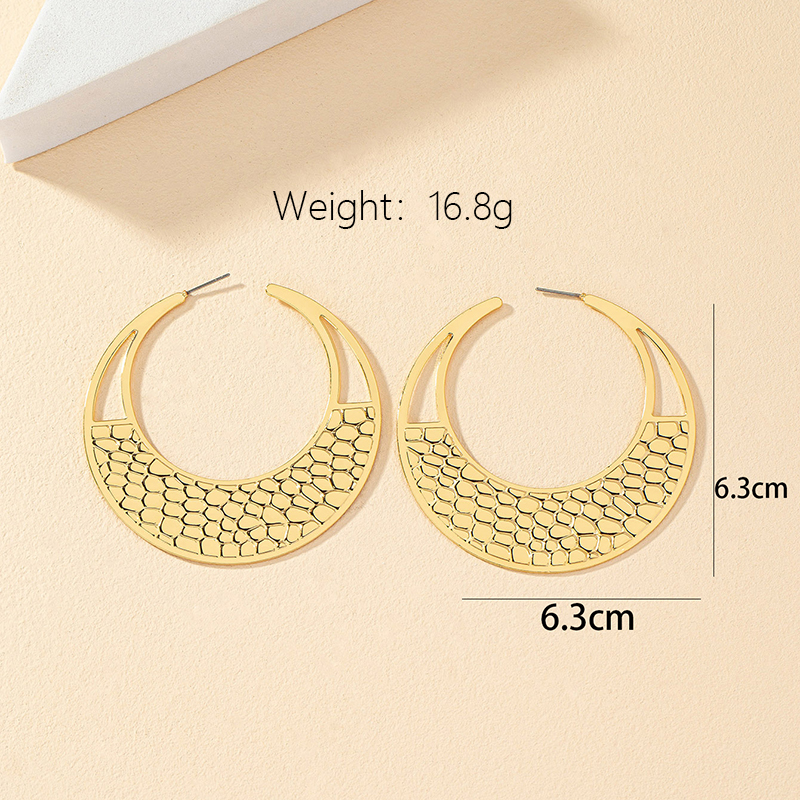 Wholesale Jewelry Retro Simple Style Solid Color Alloy Ferroalloy 14k Gold Plated Plating Earrings display picture 5
