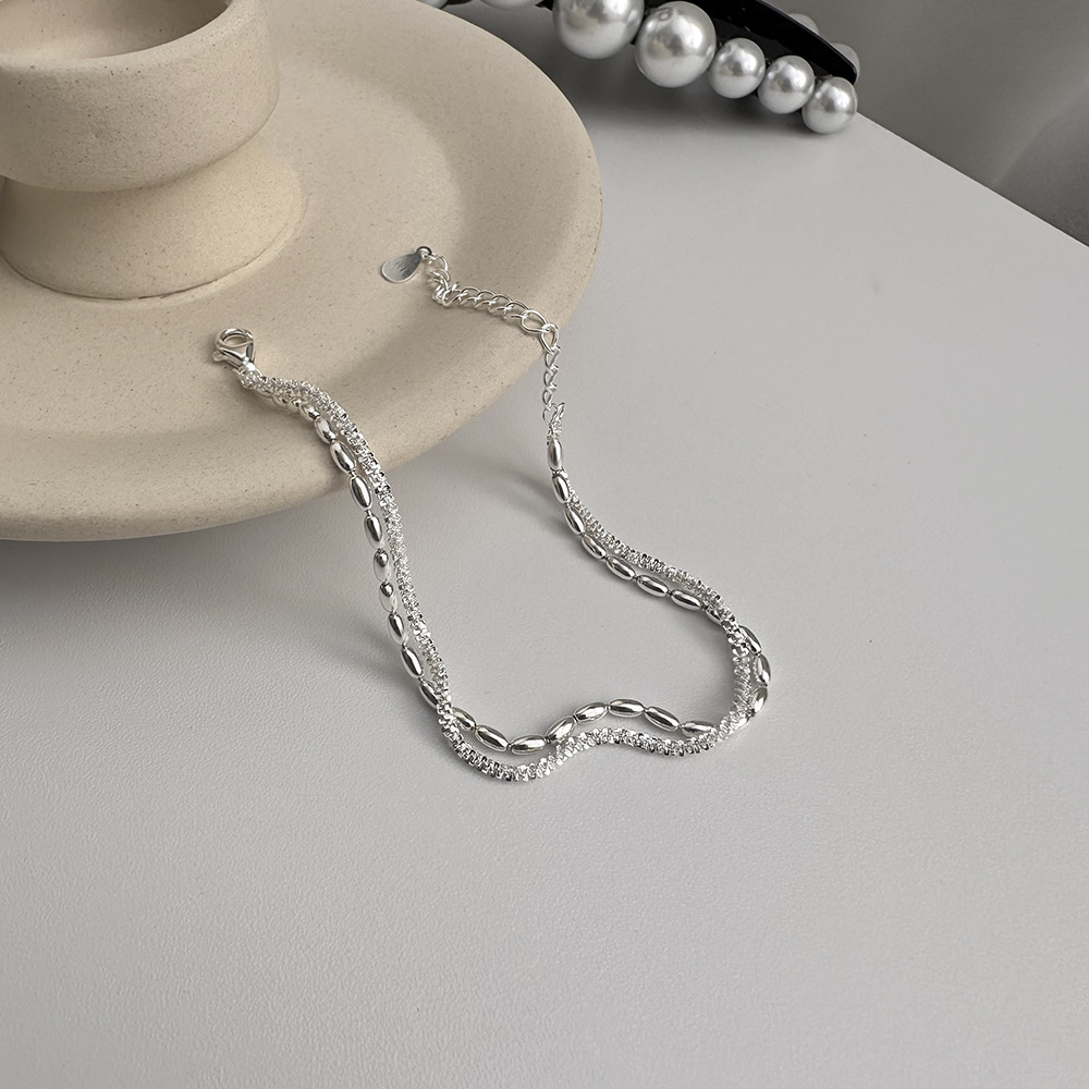 Einfacher Stil Geometrisch Einfarbig Sterling Silber Überzug Versilbert Armbänder display picture 2