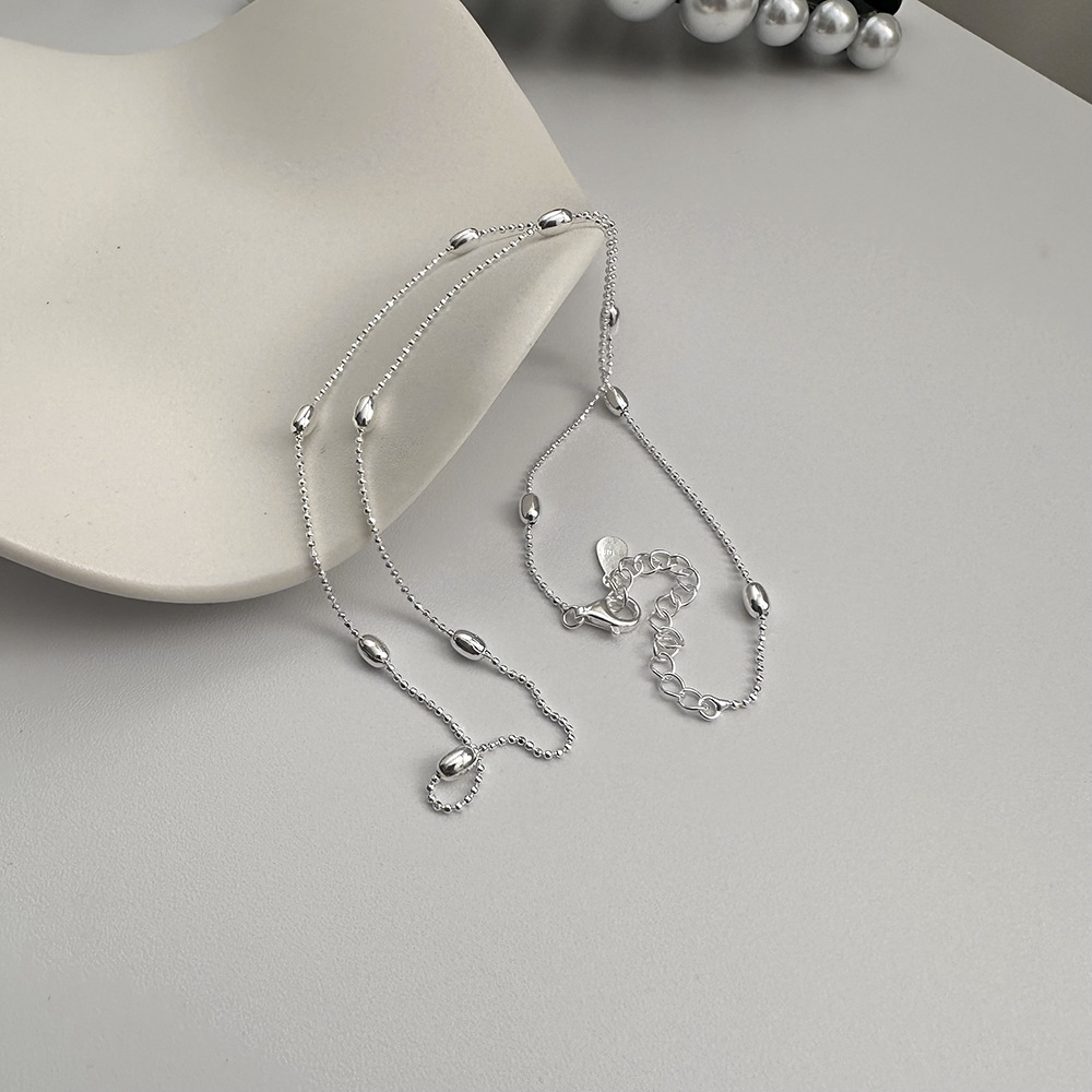 Lässig Geometrisch Einfarbig Sterling Silber Überzug Versilbert Halskette display picture 3