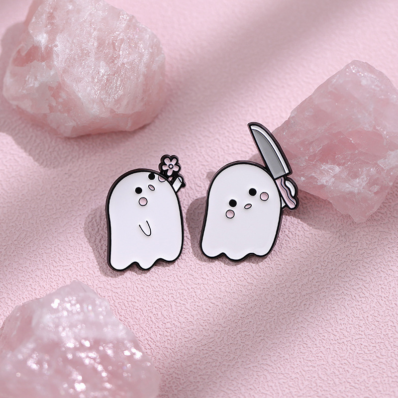 Cartoon Style Cute Ghost Alloy Stoving Varnish Women's Brooches display picture 6