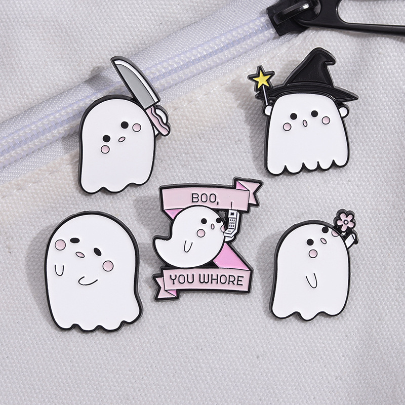 Cartoon Style Cute Ghost Alloy Stoving Varnish Women's Brooches display picture 9