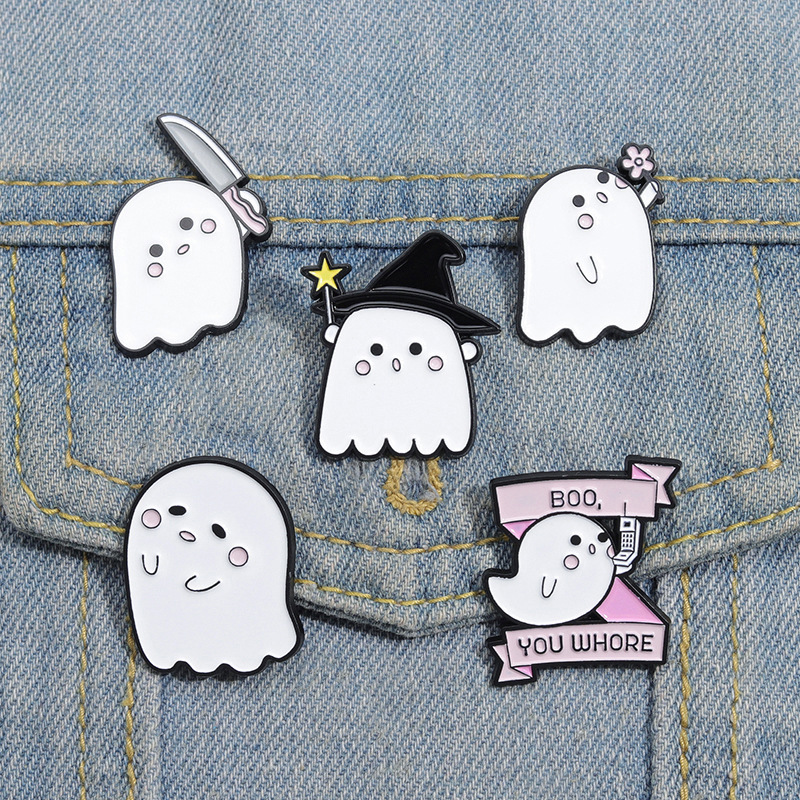 Cartoon Style Cute Ghost Alloy Stoving Varnish Women's Brooches display picture 10