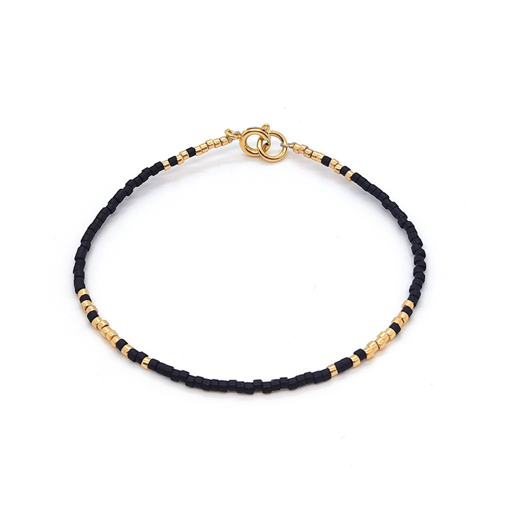 Ig Style Simple Style Round Seed Bead Copper Beaded Knitting Plating 18k Gold Plated Women's Bracelets display picture 4