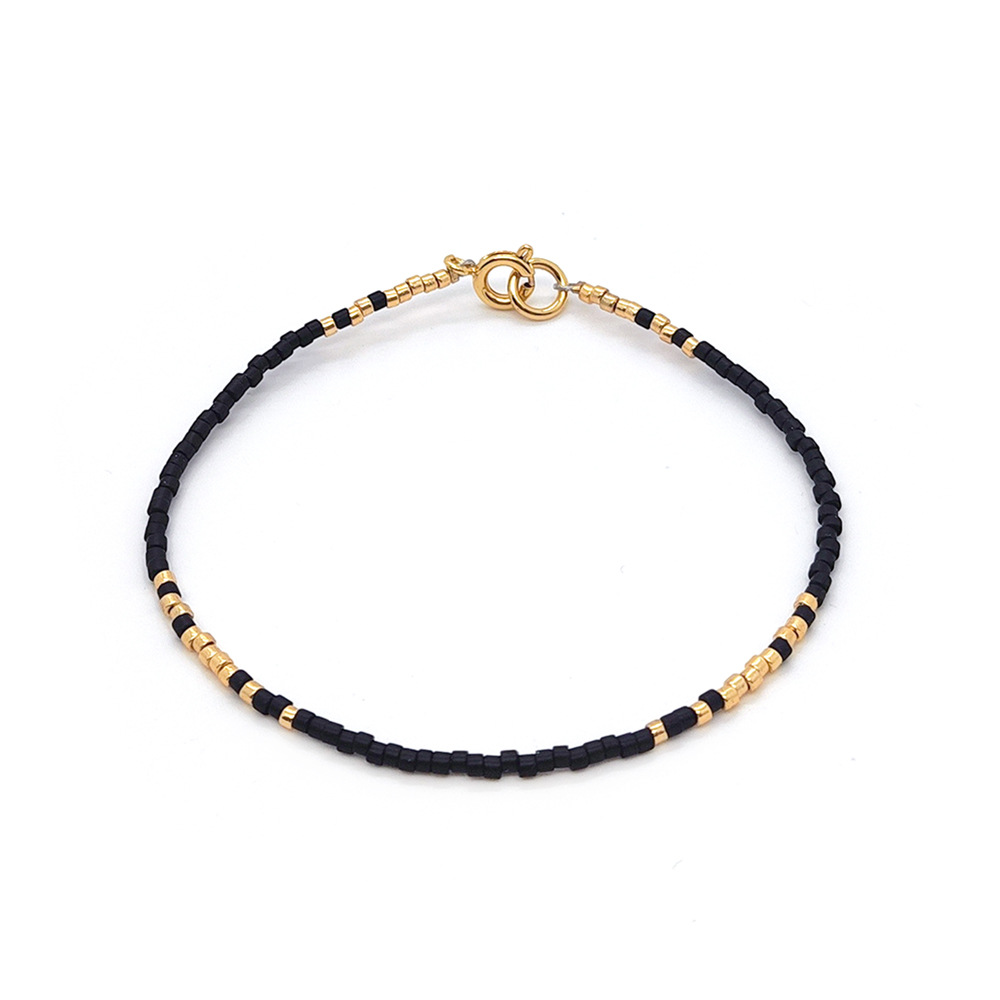 Style Ig Style Simple Rond Perle De Rocaille Le Cuivre Perlé Tricot Placage Plaqué Or 18k Femmes Bracelets display picture 4