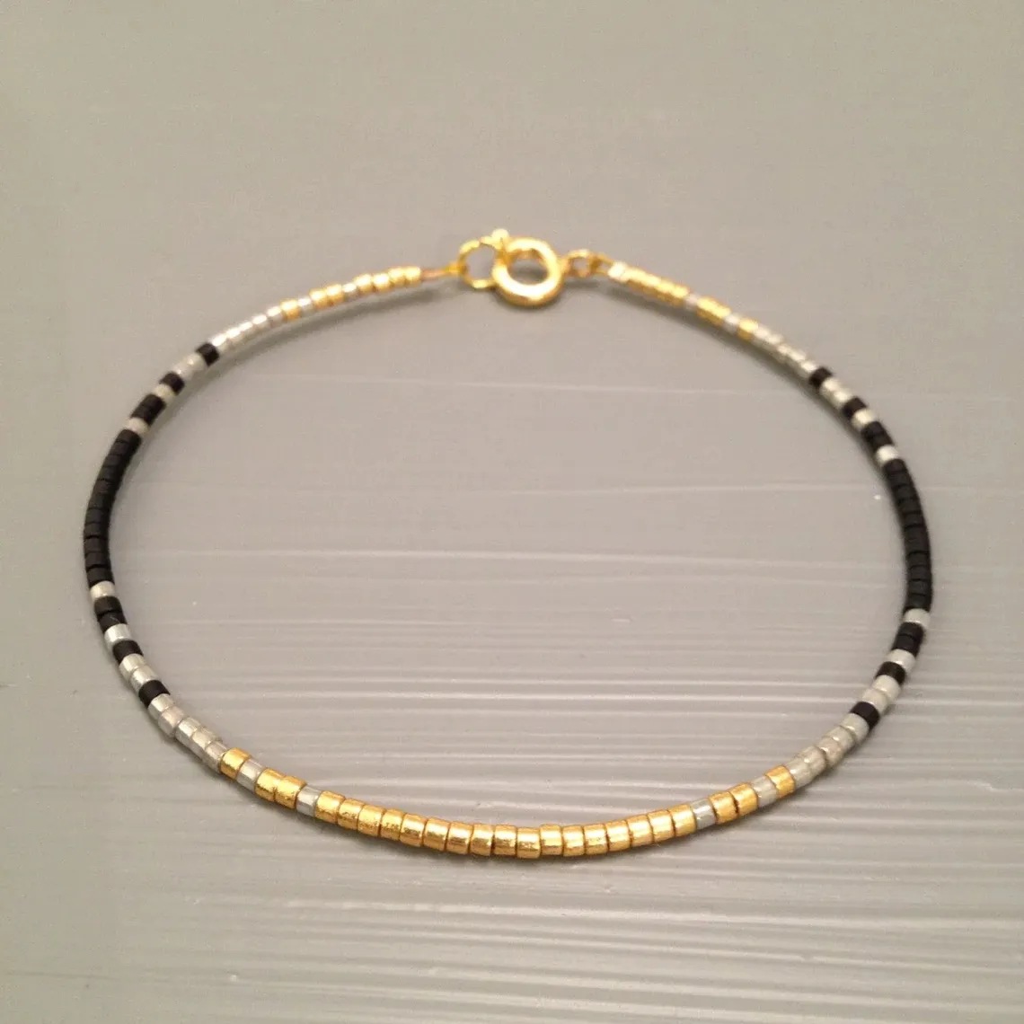Ig-stil Einfacher Stil Runden Saatperle Kupfer Perlen Stricken Überzug 18 Karat Vergoldet Frau Armbänder display picture 8