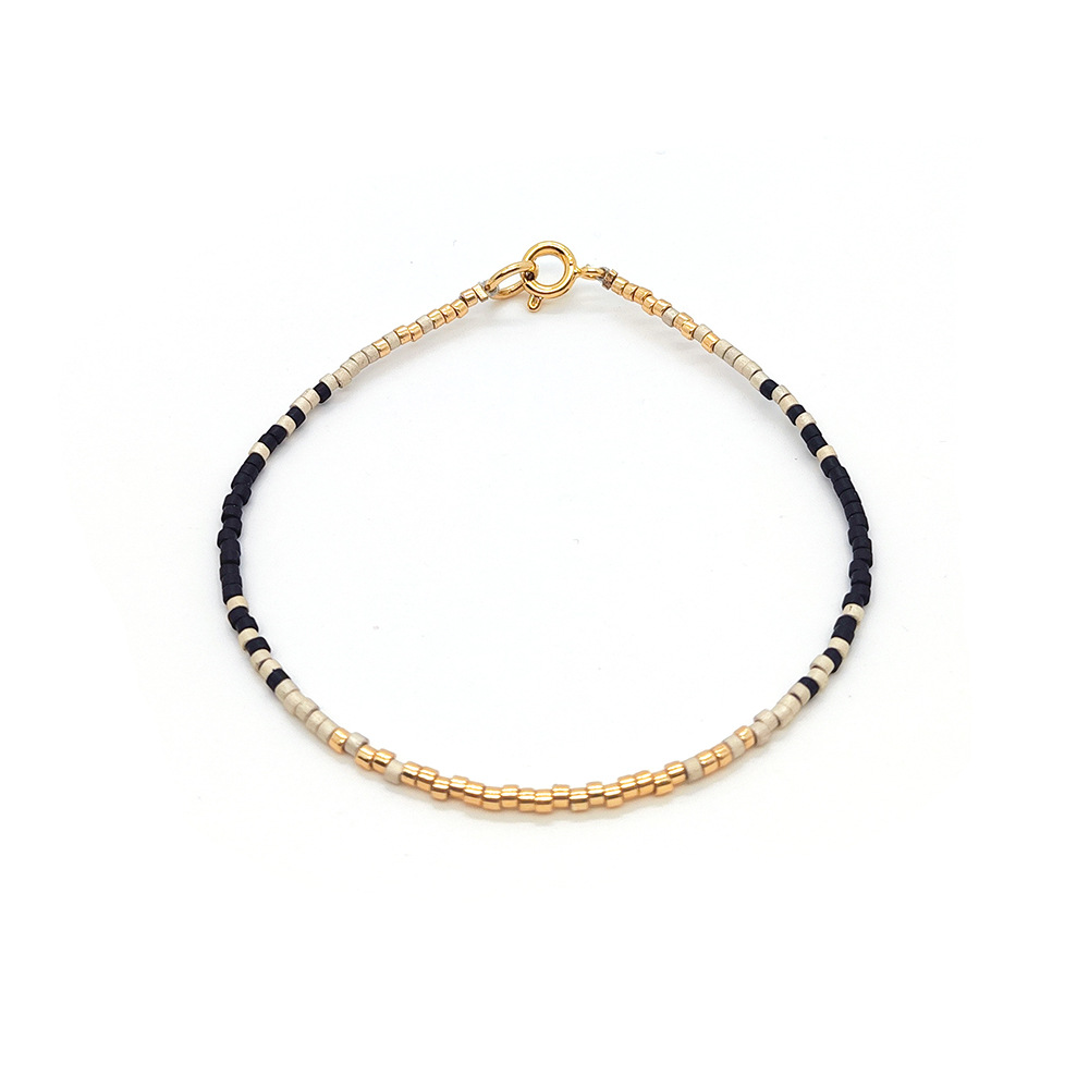 Ig Style Simple Style Round Seed Bead Copper Beaded Knitting Plating 18k Gold Plated Women's Bracelets display picture 9