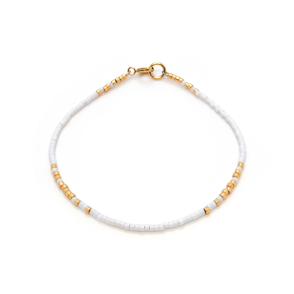 Ig Style Simple Style Round Seed Bead Copper Beaded Knitting Plating 18k Gold Plated Women's Bracelets display picture 12