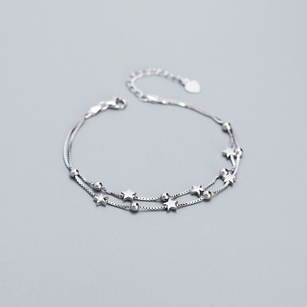 Sweet Star Sterling Silver Plating Bracelets display picture 1