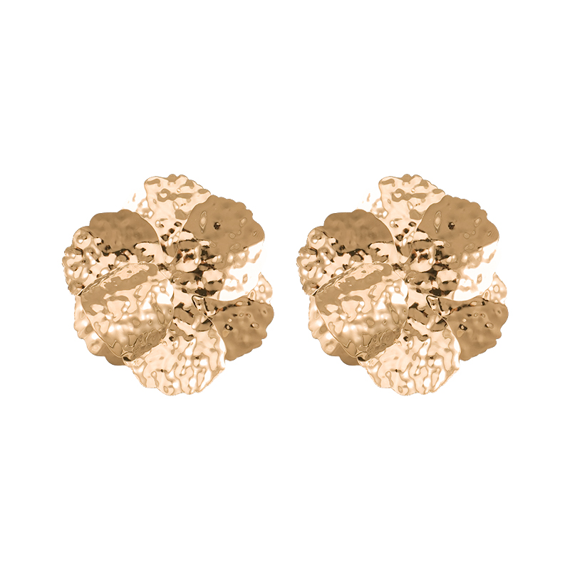 Wholesale Jewelry Ig Style Nordic Style Flower Alloy Gold Plated Silver Plated Plating Ear Studs display picture 3