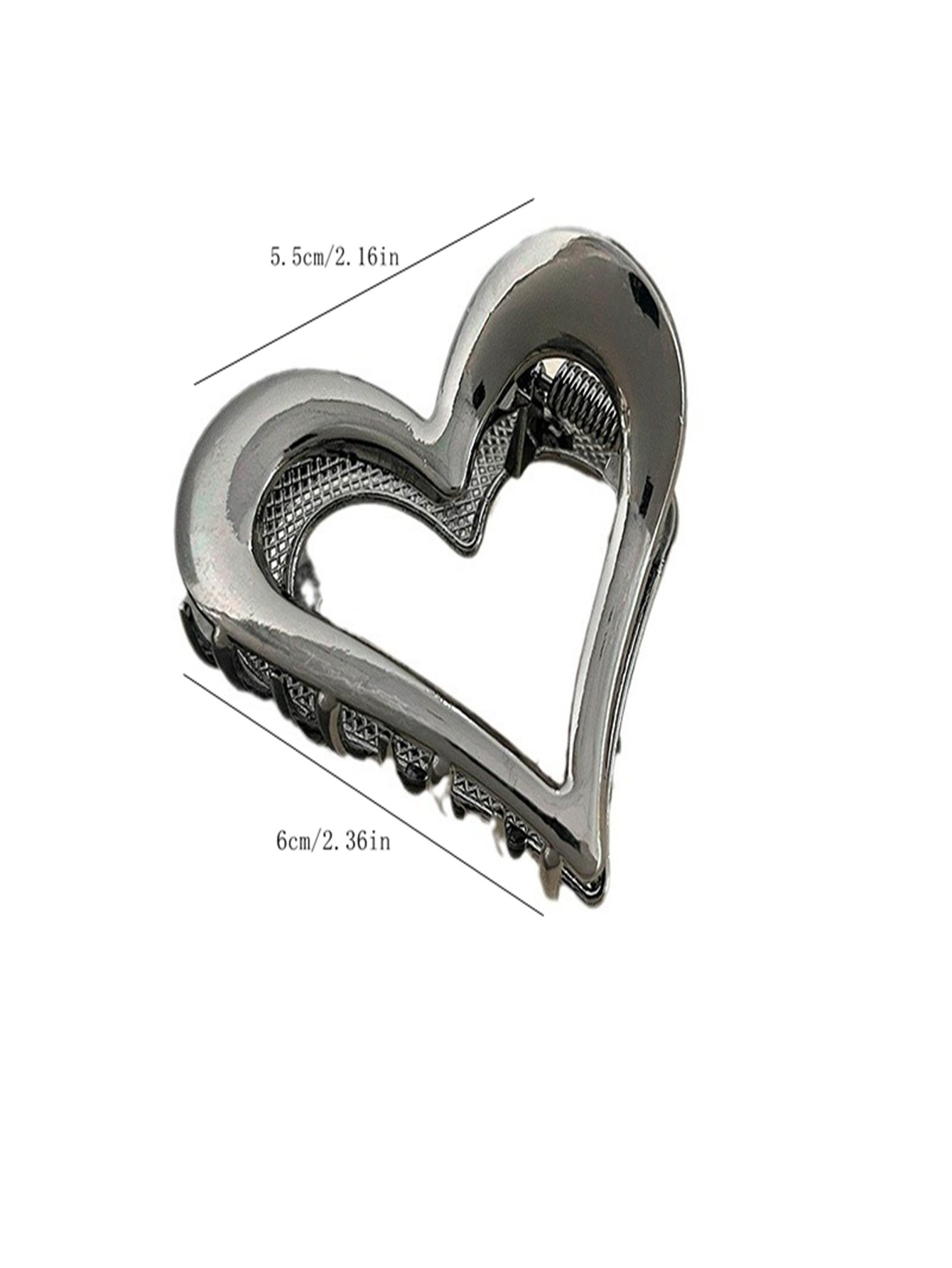 Women's Elegant Cute Korean Style Heart Shape Alloy Plating Hair Claws display picture 2