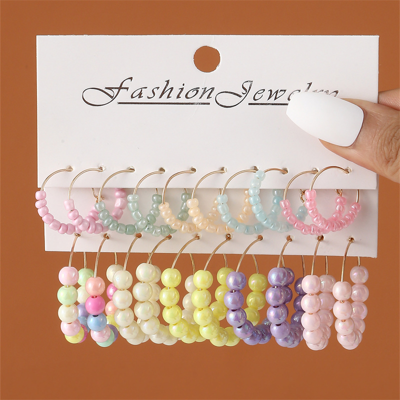 1 Set Cute Sweet Heart Shape Butterfly Beaded Hollow Out Alloy Earrings display picture 31