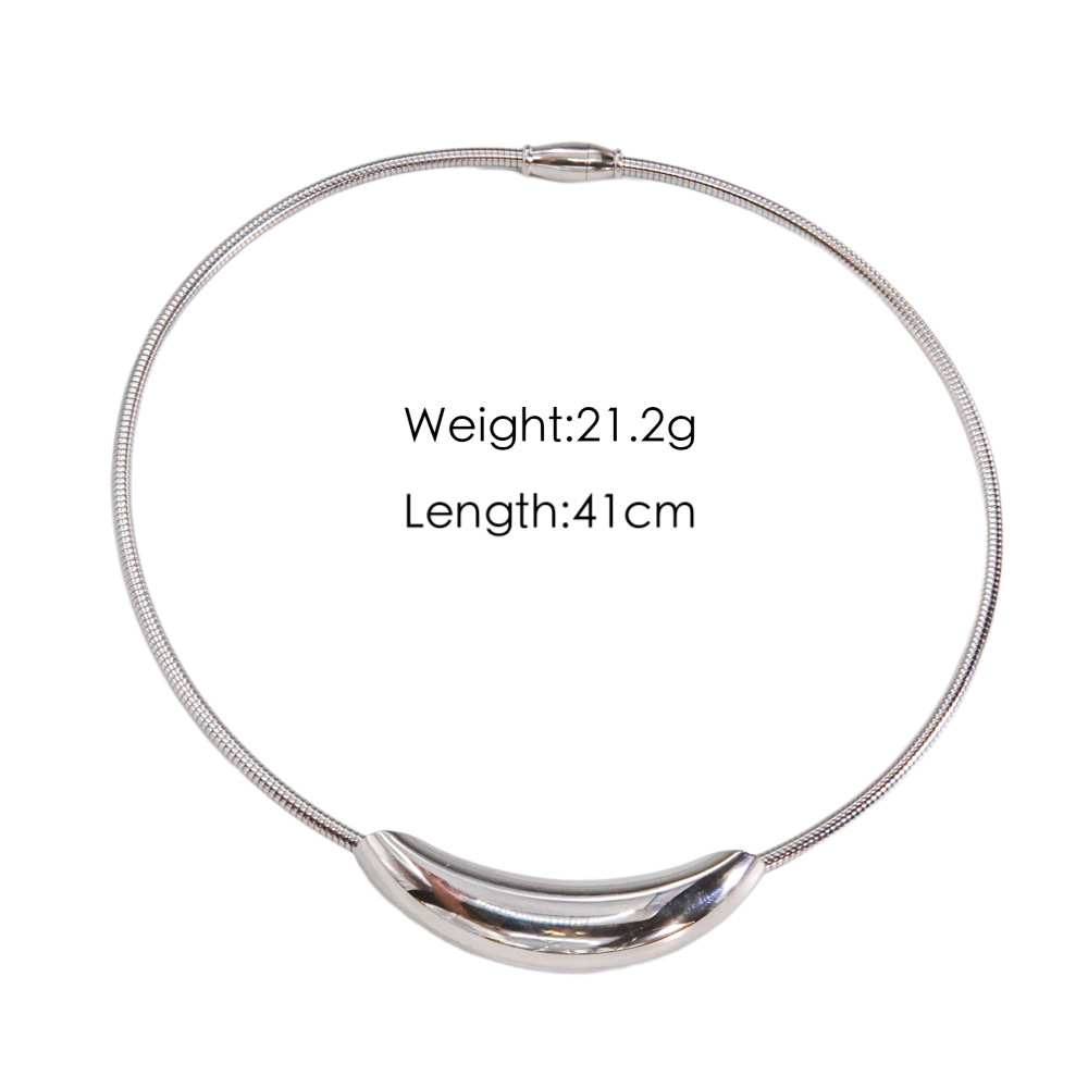 Ig Style Basic Solid Color Stainless Steel Choker display picture 1