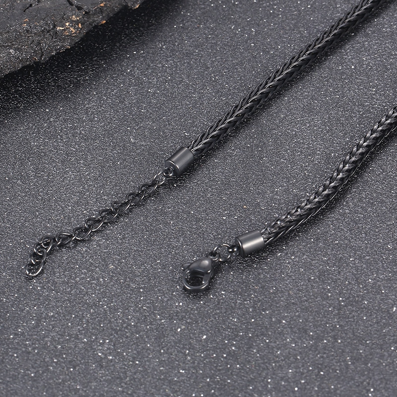 Punk Solid Color Titanium Steel Plating Chain Men's Sweater Chain Necklace display picture 6