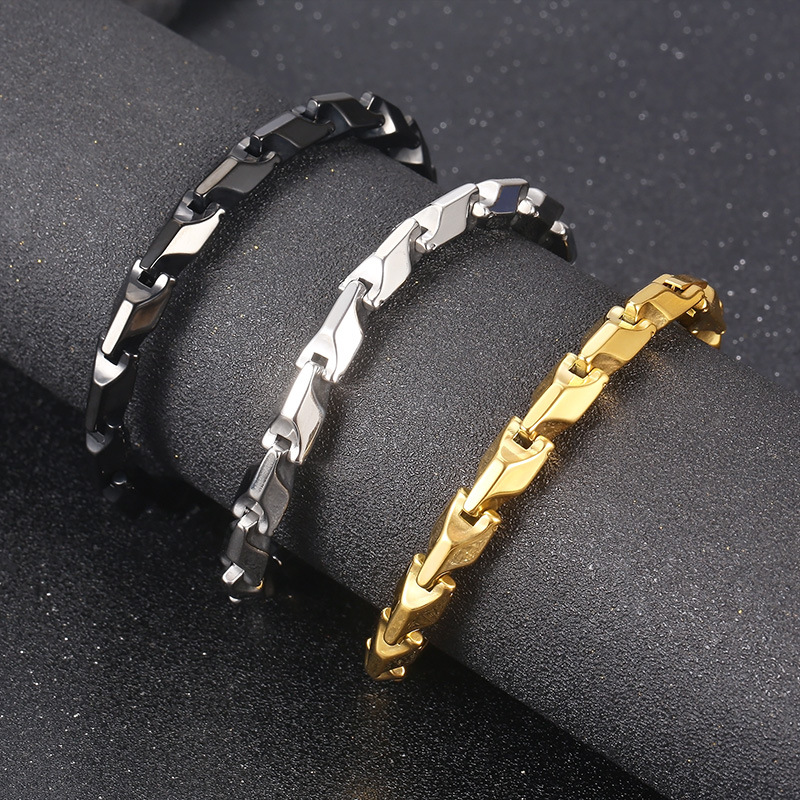 Hip-hop Solid Color Titanium Steel Plating Chain Men's Necklace display picture 1