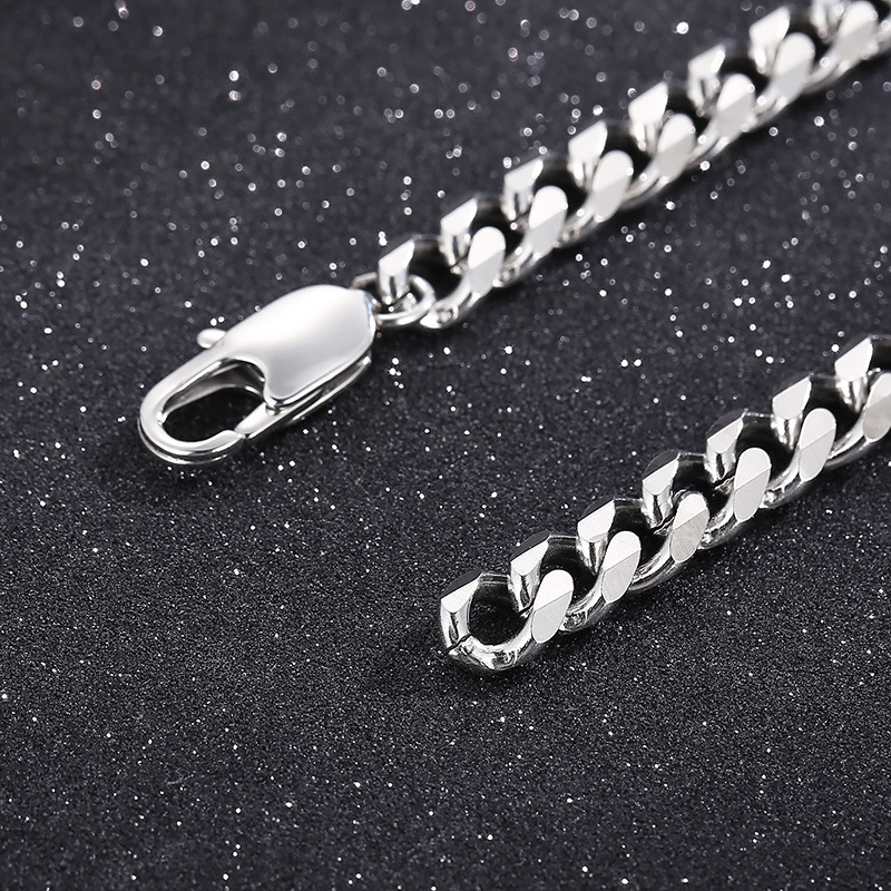 Simple Style Solid Color Titanium Steel Chain Unisex Bracelets display picture 4