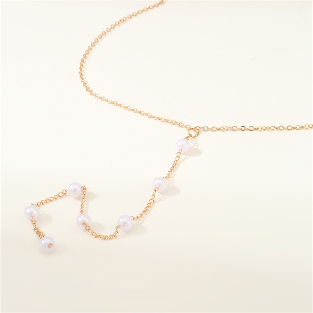 Elegant Einfacher Stil Einfarbig Künstliche Perle Legierung Perlen Frau Pulloverkette display picture 4