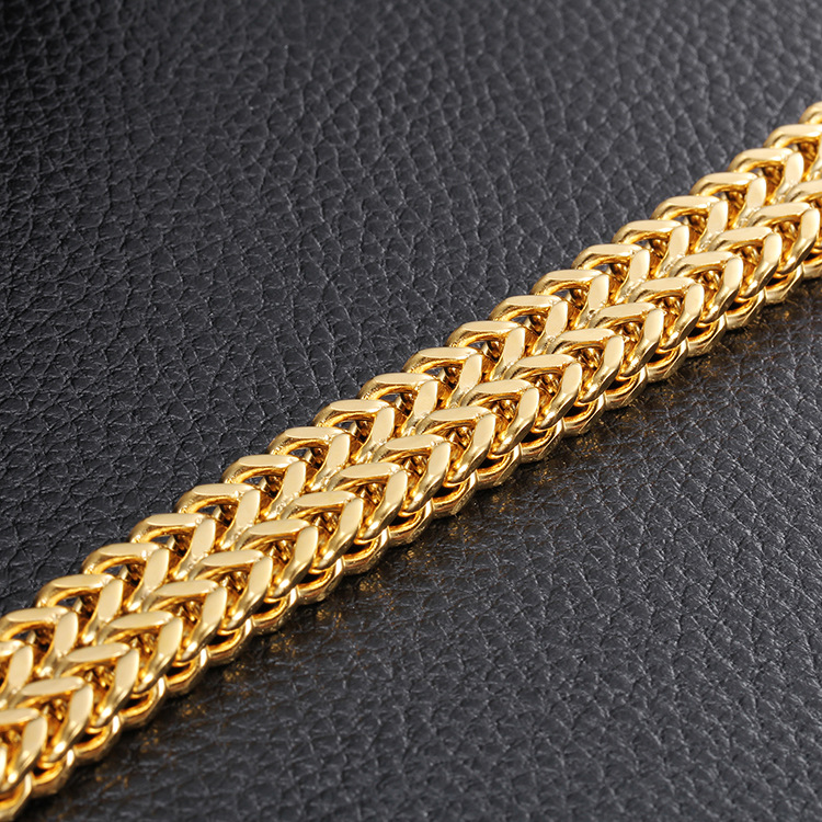 Acier Au Titane Plaqué Or 18K Style Simple Placage Couleur Unie Bracelets display picture 4