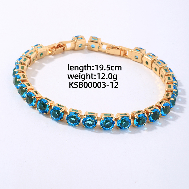 Copper Hip-Hop Vintage Style Simple Style Plating Inlay Solid Color Zircon Bracelets display picture 7