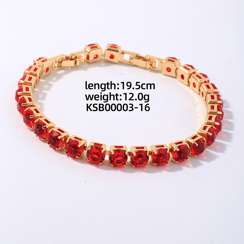 Copper Hip-Hop Vintage Style Simple Style Plating Inlay Solid Color Zircon Bracelets display picture 8