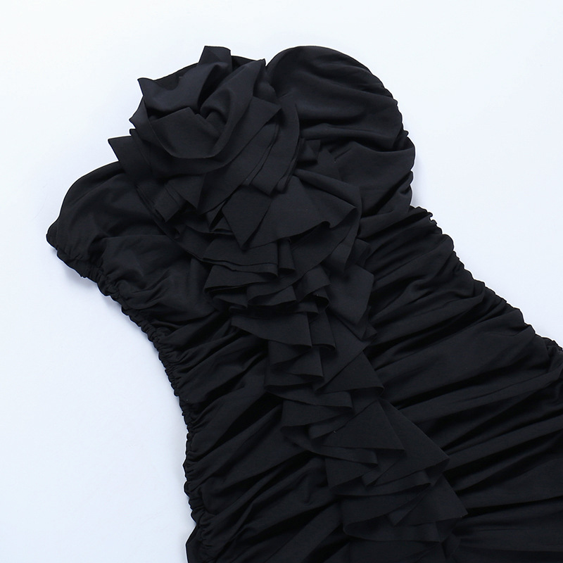 امرأة فستان ضيق جنسي حمالة بلا أكمام اللون الصامد ورد فستان قصير قصير شارع display picture 18