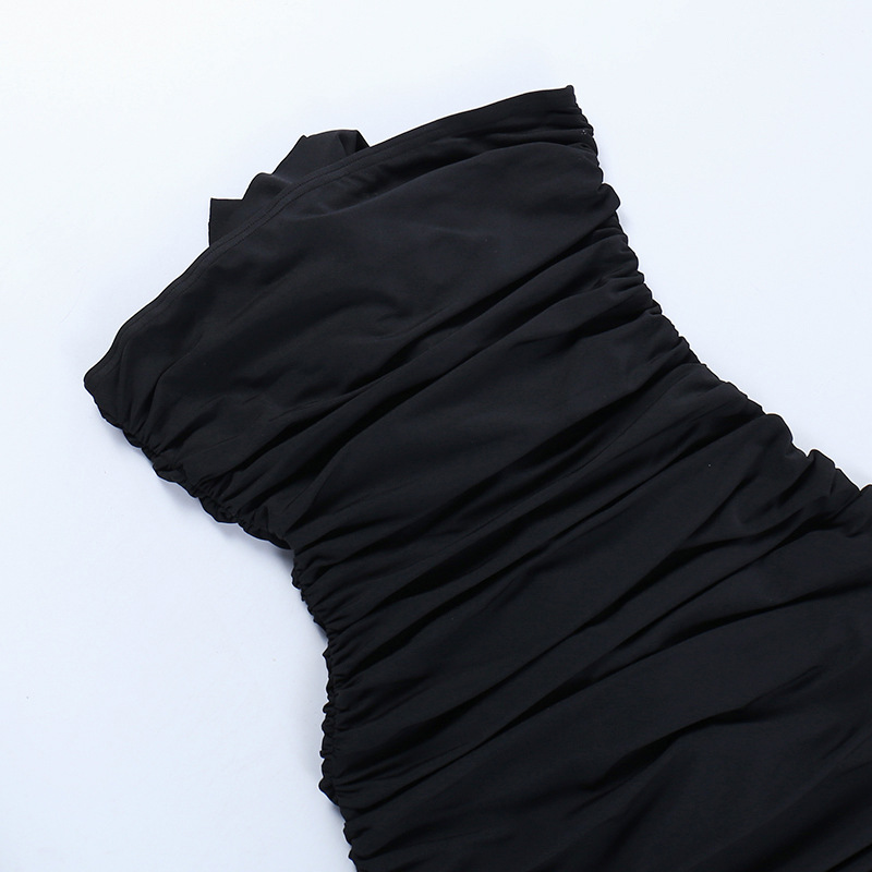 امرأة فستان ضيق جنسي حمالة بلا أكمام اللون الصامد ورد فستان قصير قصير شارع display picture 22