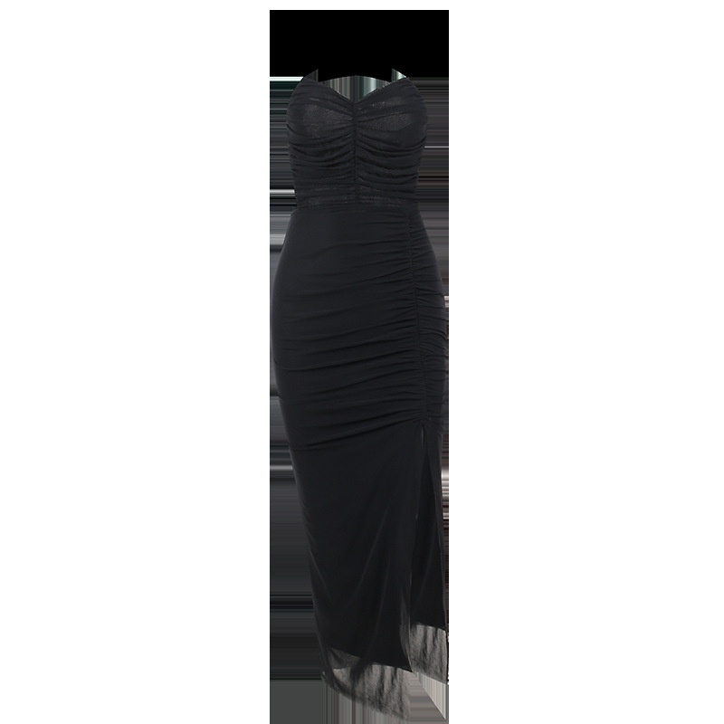امرأة فستان بحزام جنسي طوق حبال بلا أكمام اللون الصامد فستان طويل ماكسي مأدبة حزب، حفلة display picture 27