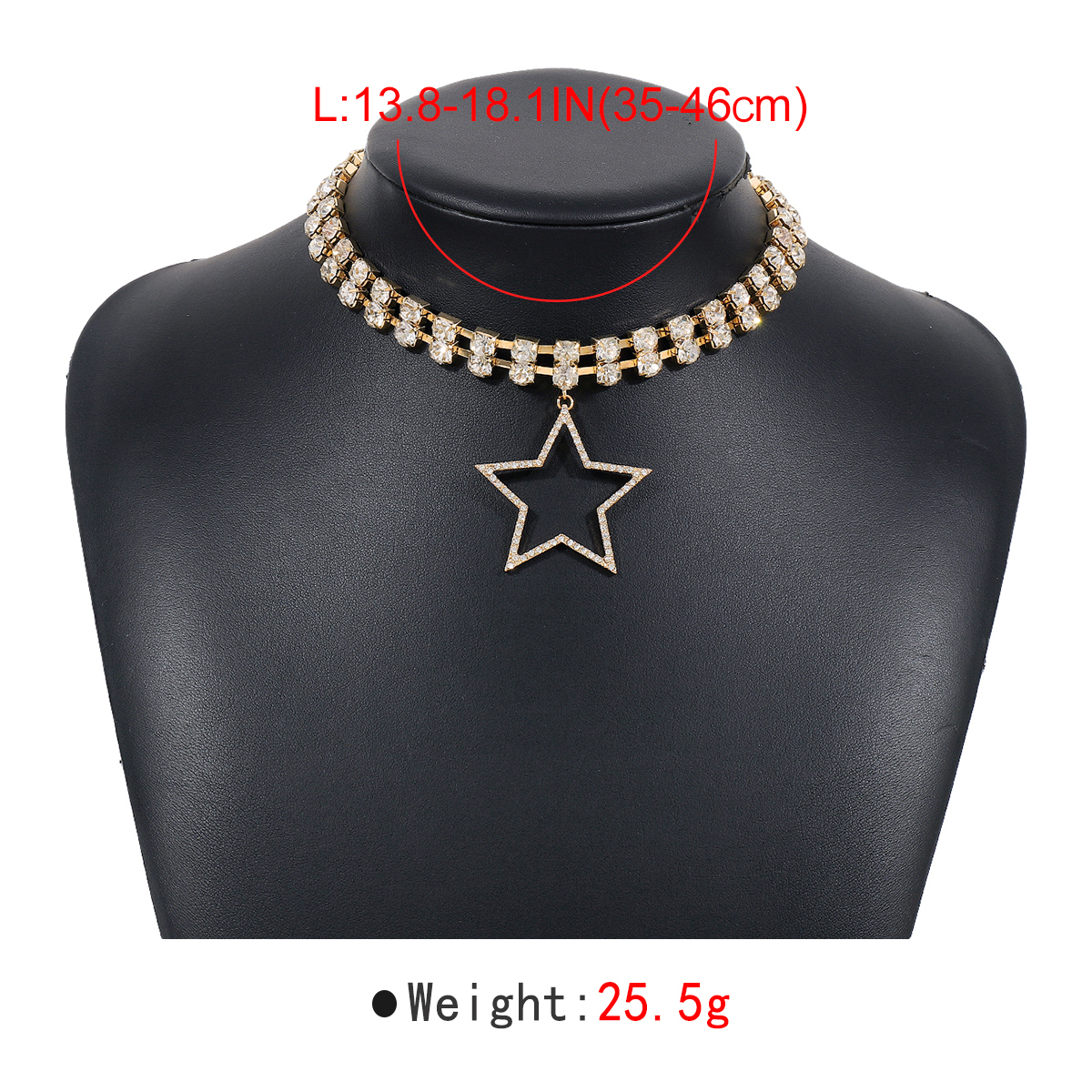 Modern Style Simple Style Pentagram Claw Chain Inlay Rhinestones Women's Pendant Necklace display picture 2