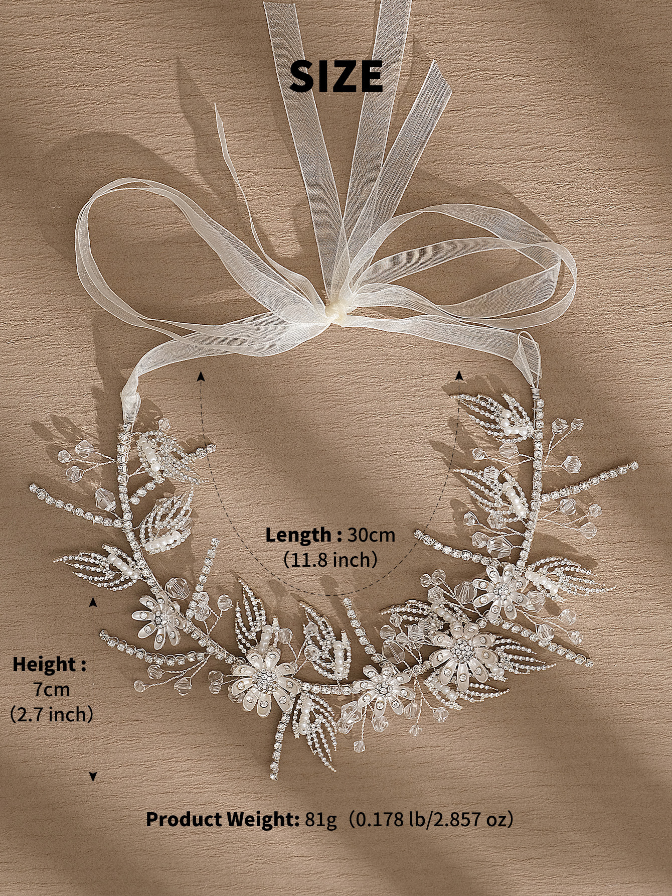 Retro Shiny Flower Crystal Inlay Crystal Rhinestones Hair Band display picture 5