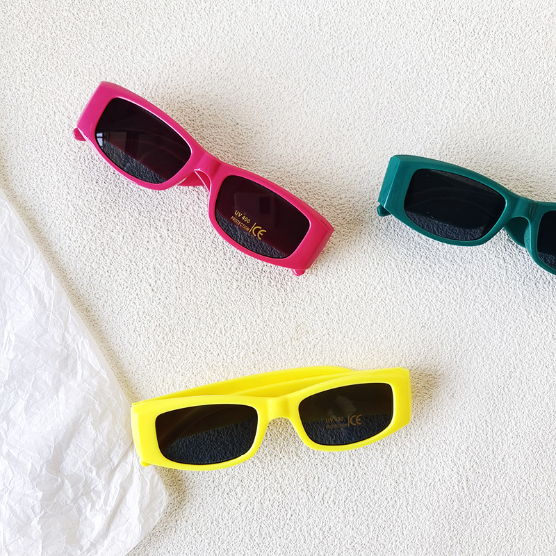Vacation Sweet Commute Color Block Pc Resin Square Full Frame Glasses display picture 5